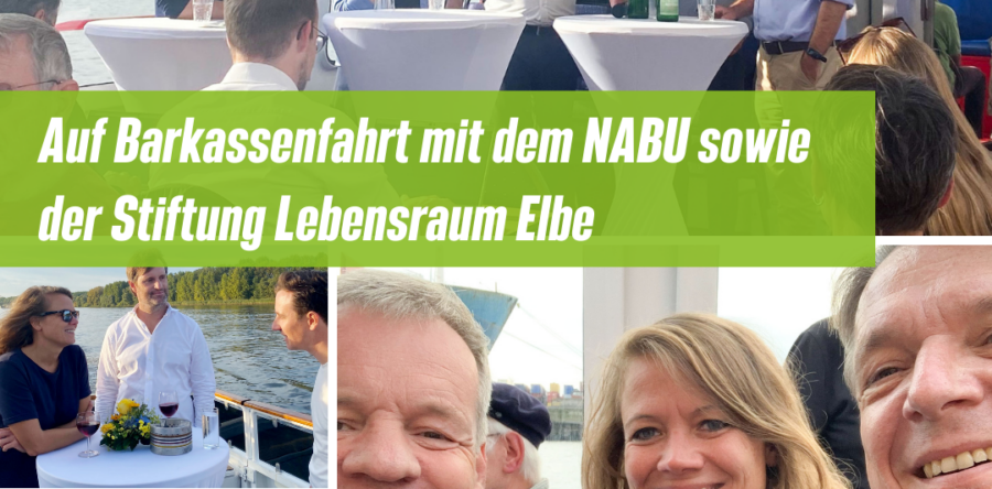 Auf Barkassenfahrt mit dem NABU sowie der Stiftung Lebensraum Elbe